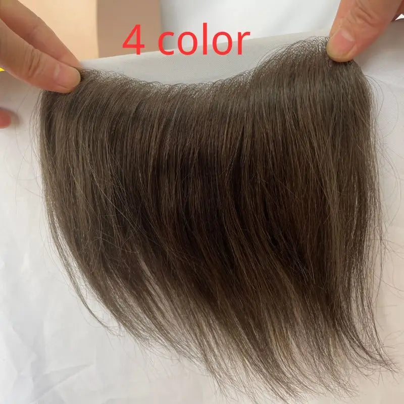 Natural V Hairline Topper 3x17cm 100% Human Hair PU Skin Color #7
