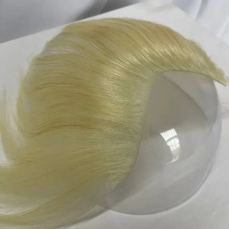 Natural V Hairline Topper 3x17cm 100% Human Hair PU Skin Color #7