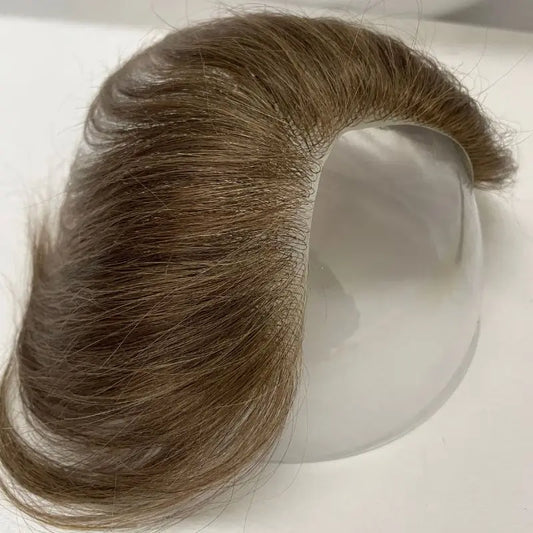 Natural V Hairline Topper 3x17cm 100% Human Hair PU Skin Color #7
