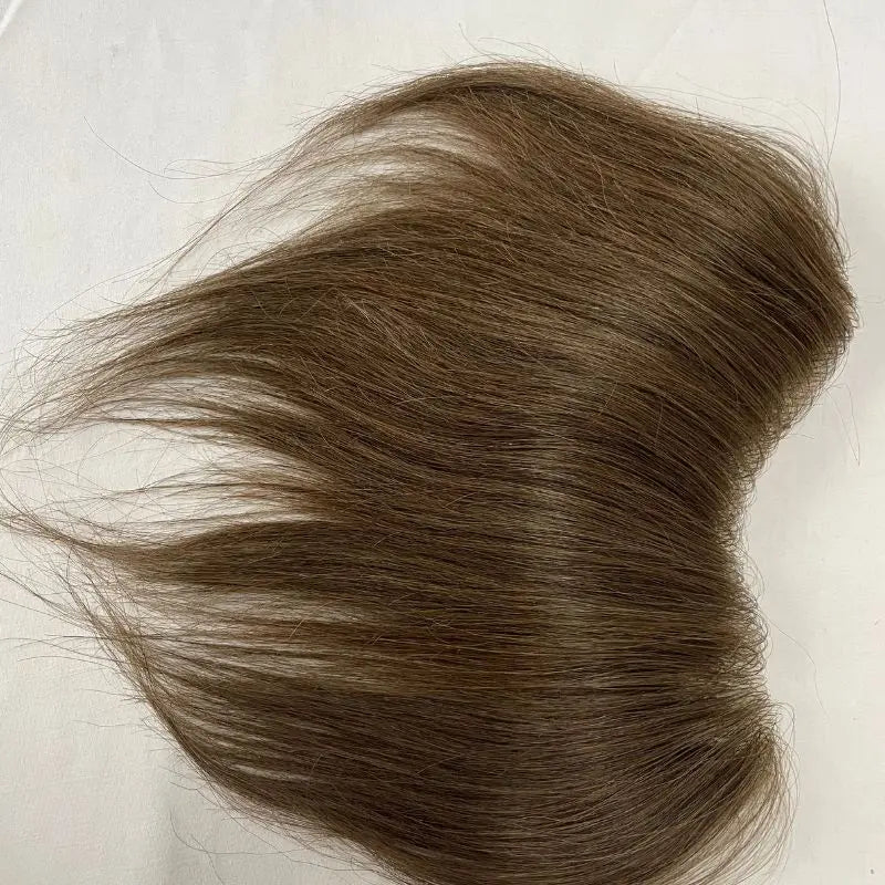 Natural V Hairline Topper 3x17cm 100% Human Hair PU Skin Color #7