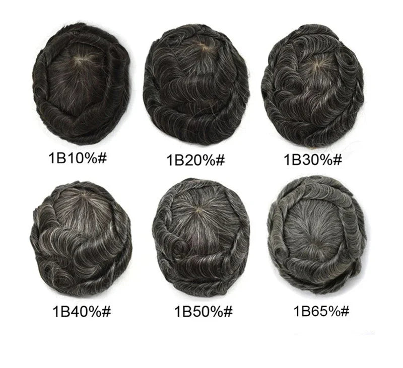 Natural V Hairline Topper 3x17cm 100% Human Hair PU Skin Color #7