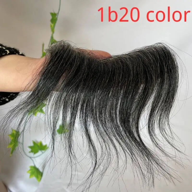 Natural V Hairline Topper 3x17cm 100% Human Hair PU Skin Color #7